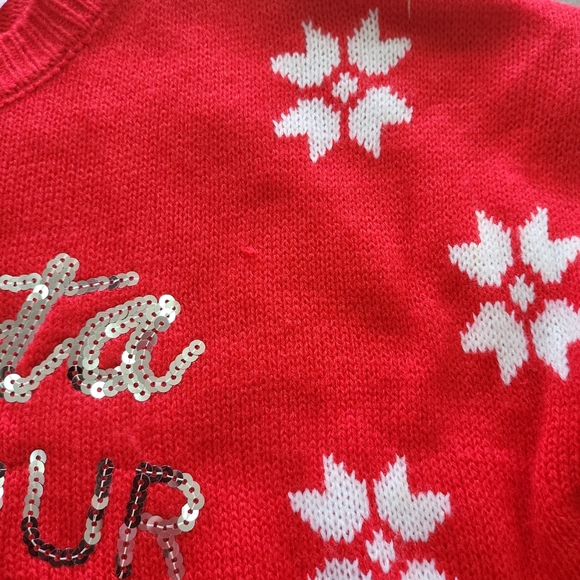 NWT Juniors S(3-5) Ugly Christmas Sweater "Santa Saw Your Insta Pics" Instagram - Picture 4 of 9